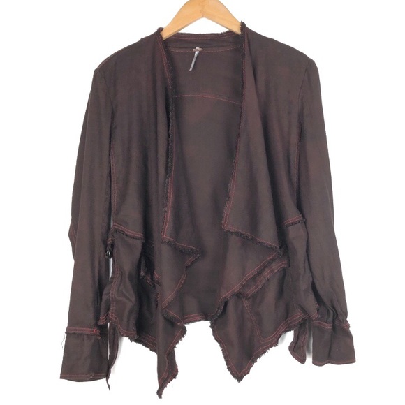 Free People Jackets & Blazers - Free People XS open draped jacket raw hem o315